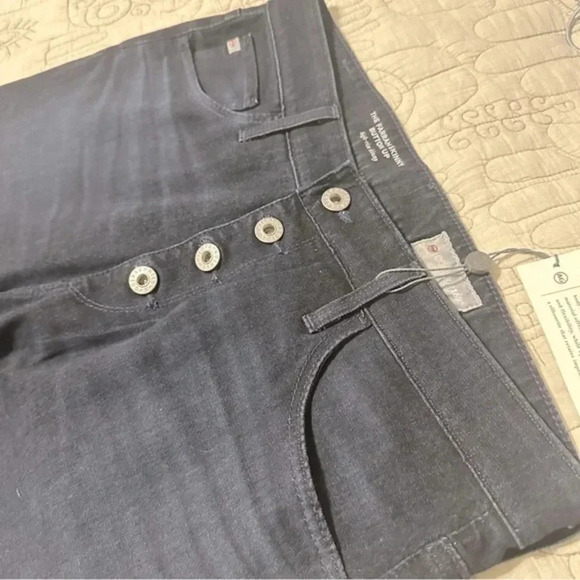 NWT AG Adriano Goldschmied 31 High-Rise Farrah Skinny Button Up Dark Stretch - Picture 2 of 9